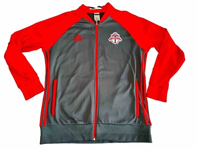Adidas Toronto FC Soccer Track Jacket Men's Size XL TFC Red Gray White ...