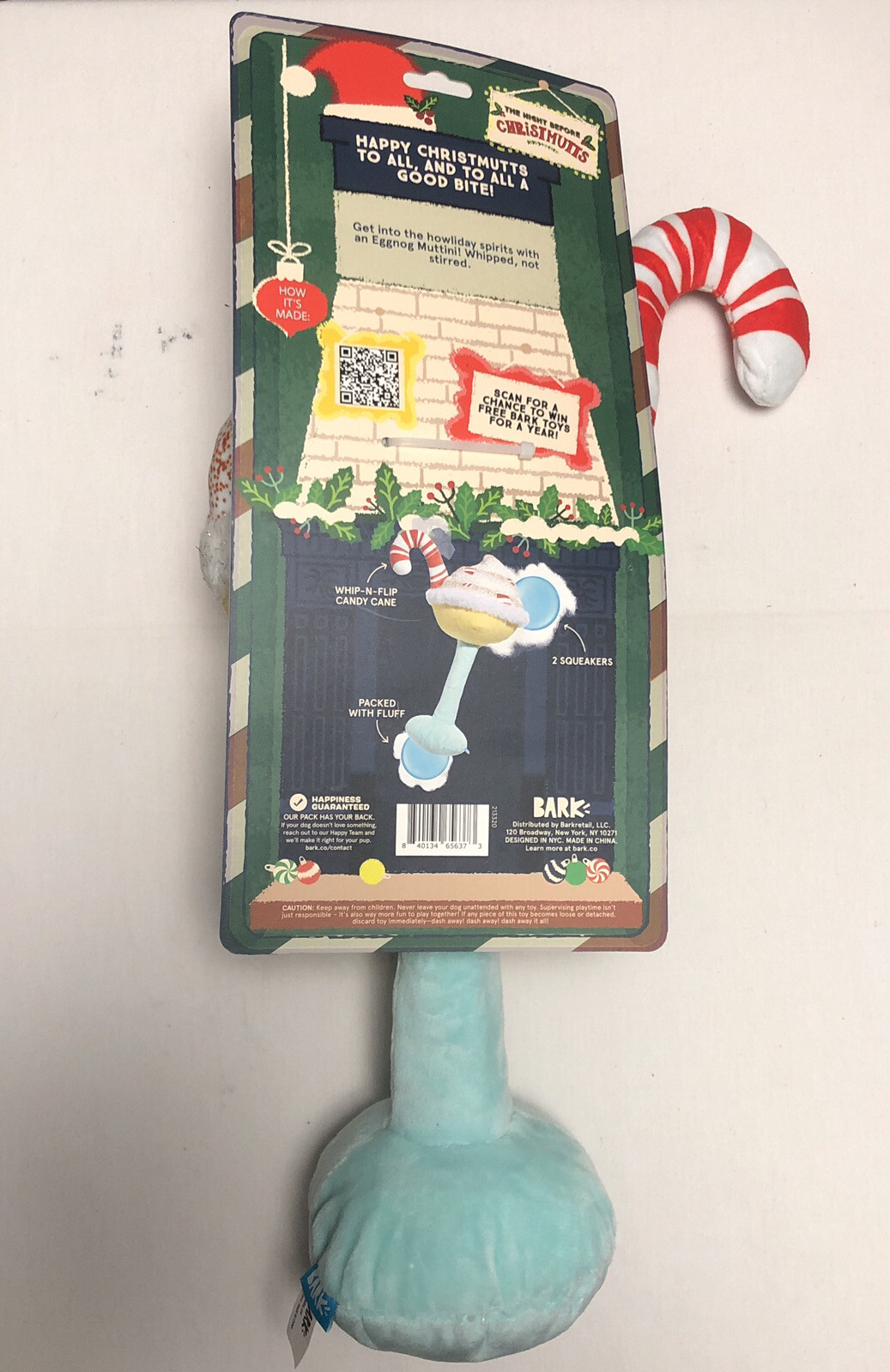 Christmutts Bark Box Eggnog Muttini Plush Dog Puppy Toy Squeak Martini BIG DOG eBay