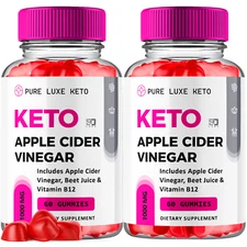 (2 Pack) Pure Luxe Keto Gummies, Pure Luxe ACV Keto+ Weight Loss (120 Gummies)