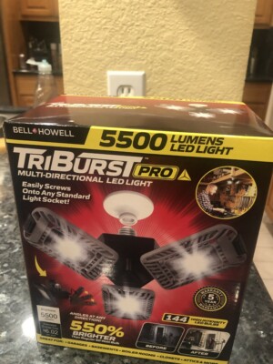 NEW TRIBURST Pro, Bell+Howell High Intensity Lighting with 144 LED Bulb, 3 way 