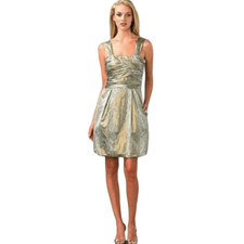 DIANE von FURSTENBERG Treenie Metallic Snakeprint Cocktail Sheath Dress Size 8