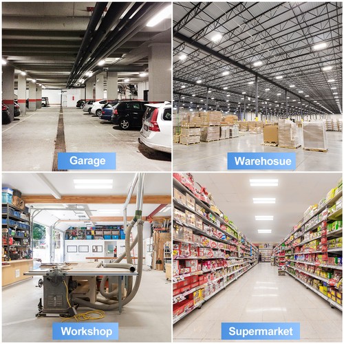 300 Watts LED Linear High Bay Light 45000LM for Warehouse Garage