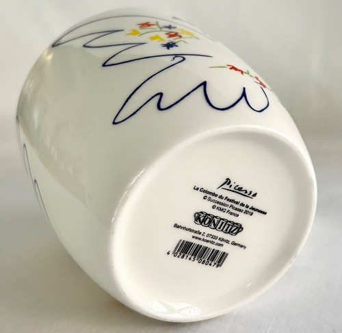 PICASSO by KONITZ CERAMIC MUG - MULTICOLOR BIRD with FLOWERS - 3.5" - Picture 4 of 4