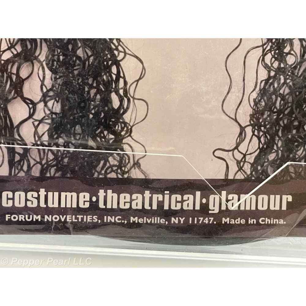 Costume Hat Wig Long Curly Hair Black From the 80s Glamour Theater Halloween