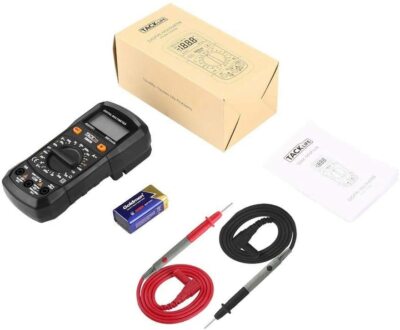 TACKLIFE Multimeter DM03B Electrical Tester 2000 Counts Manual-Ranging Amp Volt 