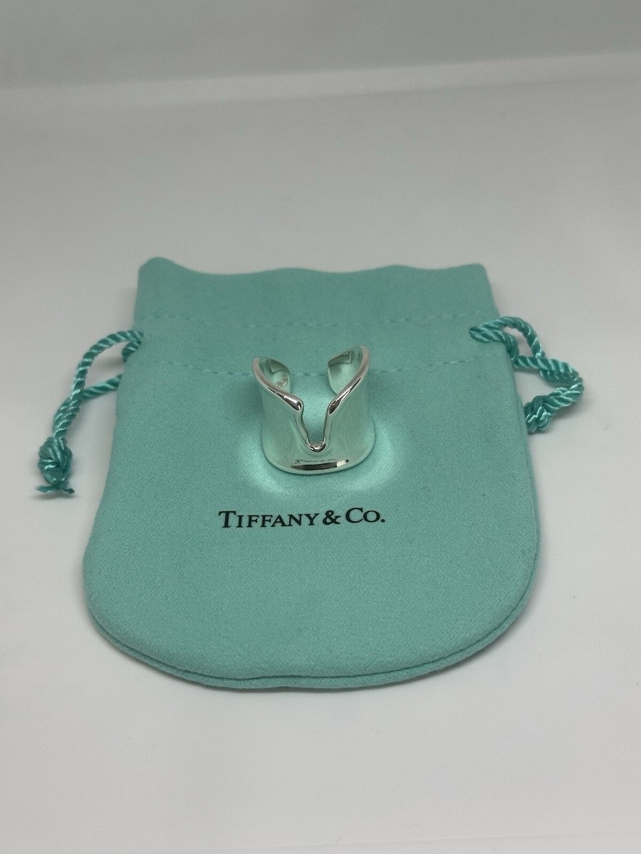 Tiffany & Co ELSA PERETTI ビーン リング【ランク:A】 Tiffany & Co Elsa Peretti Diamond Platinum Bean Ring