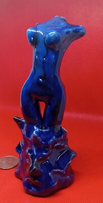 ''EMMANUEL-2'' - Experimental Original Clay Sculpture. Hand made and glazed.