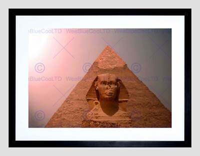 PHOTO LANDMARK SPHINX FACE ON KHAFRE PYRAMID ANCIENT EGYPT FRAMED PRINT B12X8129
