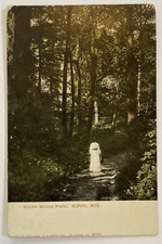 Vintage Postcard, Woman in South Woods Park, Ripon, Wisconsin