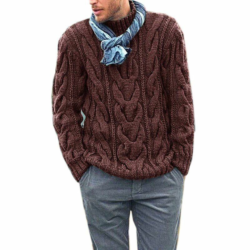 Knitted Winter Men Sweatshirt Soft 