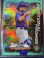 2021 Bowman Chrome Positional Promise Aqua Refractor 51/125 Francisco Alvarez