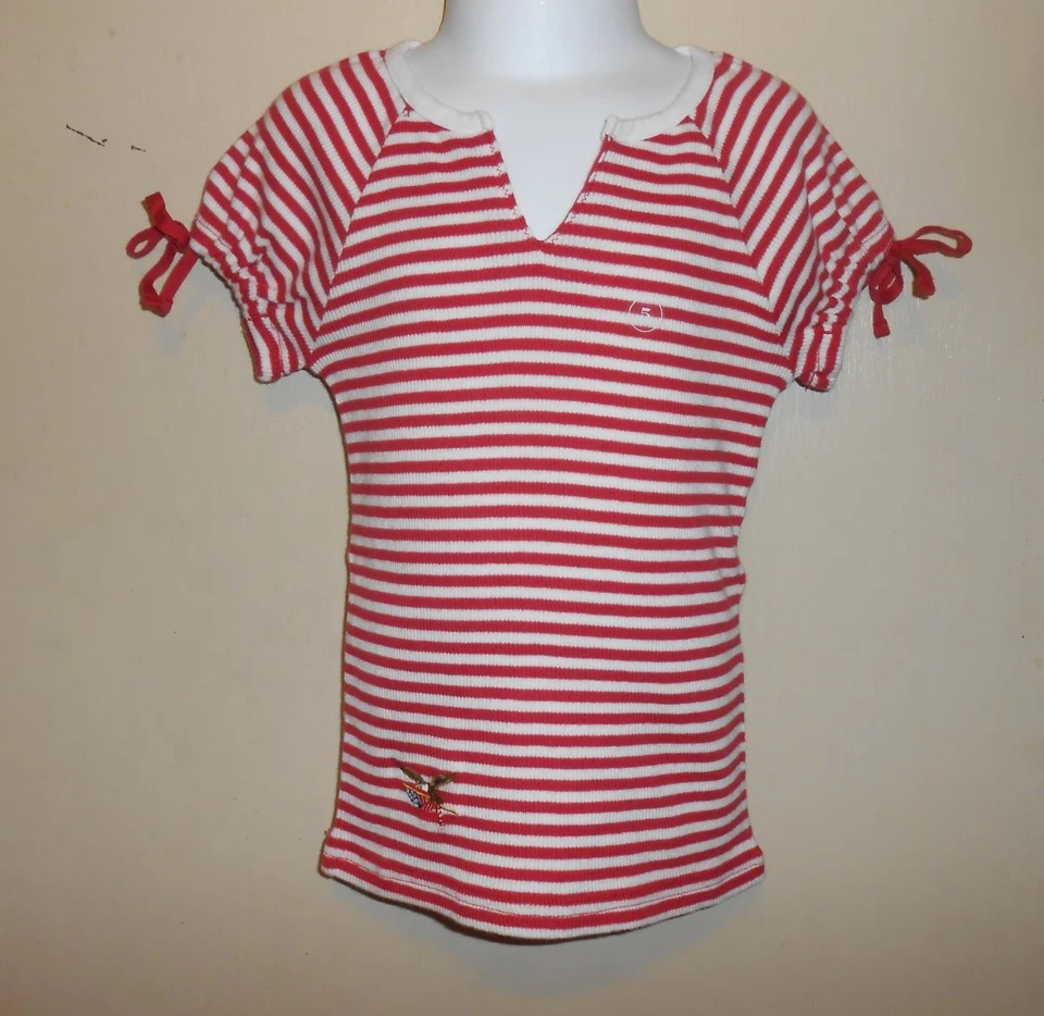 Pantalones Cortos Cintura Ajustable American Living Girls + Top a Rayas Cuello en V Cinco (5) Nuevos con Etiquetas Foto 3 de 3