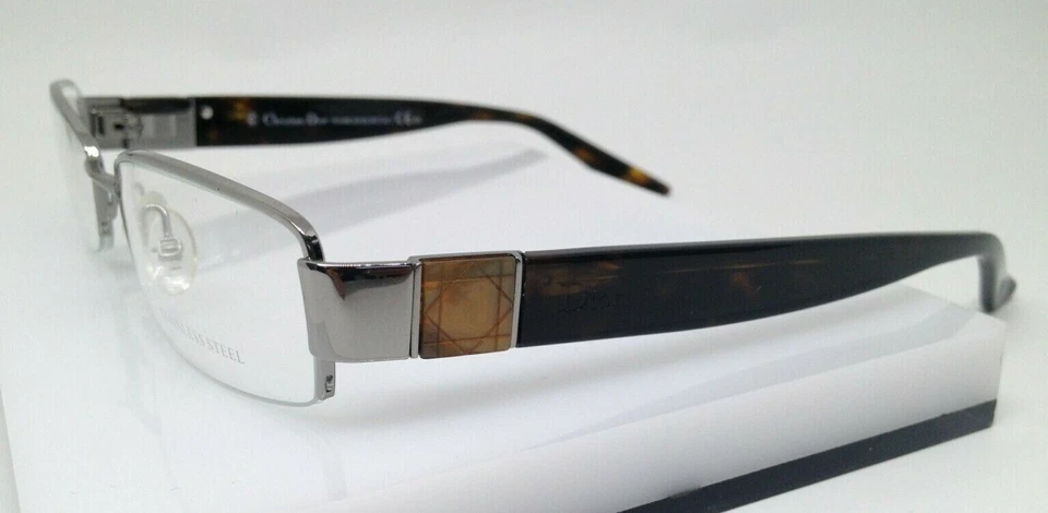 迪奥 CD3743 银色 CDB 半边缘金属眼镜框 53-18-135 *SD* — 第 2/4 张图片