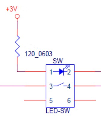 LED -switch Sensorschalter Mini - Schalter SMD  mit LED  ... 2 - Stück