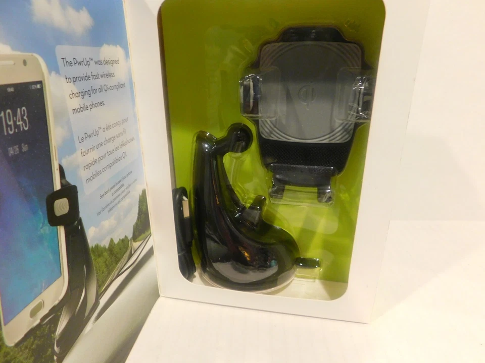 Cargador Qi inalámbrico rápido montaje abrazadera Bracketron PwrUp en tablero/ventilación del automóvil nuevo en caja Foto 4 de 4