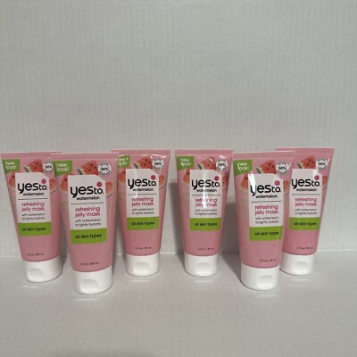Yes To Watermelon Light Hydration Super Fresh Jelly Mask 3 oz Lot of 6