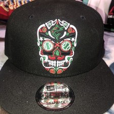 Miami Marlins SnapBack Hat Day of the Dead Edition New Era Sugar Skull Cap