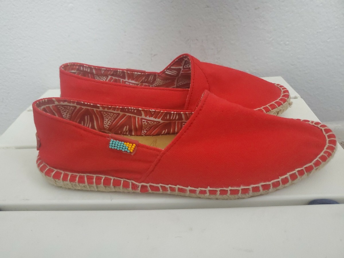 UBUNTU Afridrilles handmade espadrille red canvas fair trade, slip on men\'s 11W Canvas Espadrille Red Casual Shoes for Men for sale | eBay main image 4