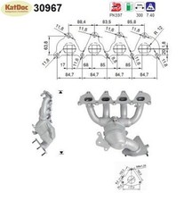 ✅ Katalysator Renault Laguna/Megane/Scenic, 1.4/1.6, 16V, 70/79kW, Euro 2