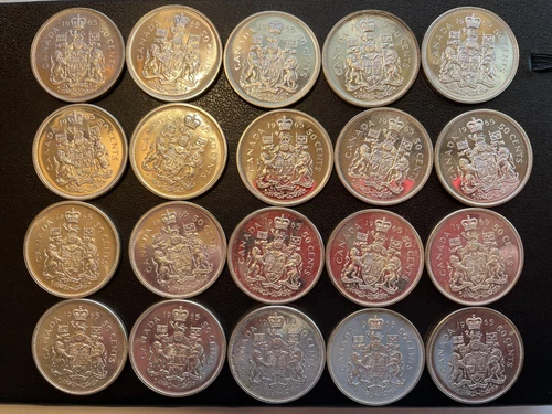 Canada 1965 Proof Like Silver Half Dollar Roll (20 ProofLike Uncirculated coins)