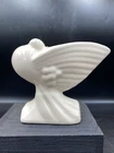 McCoy Pottery White Miniature Pigeon Flower Holder Vase
