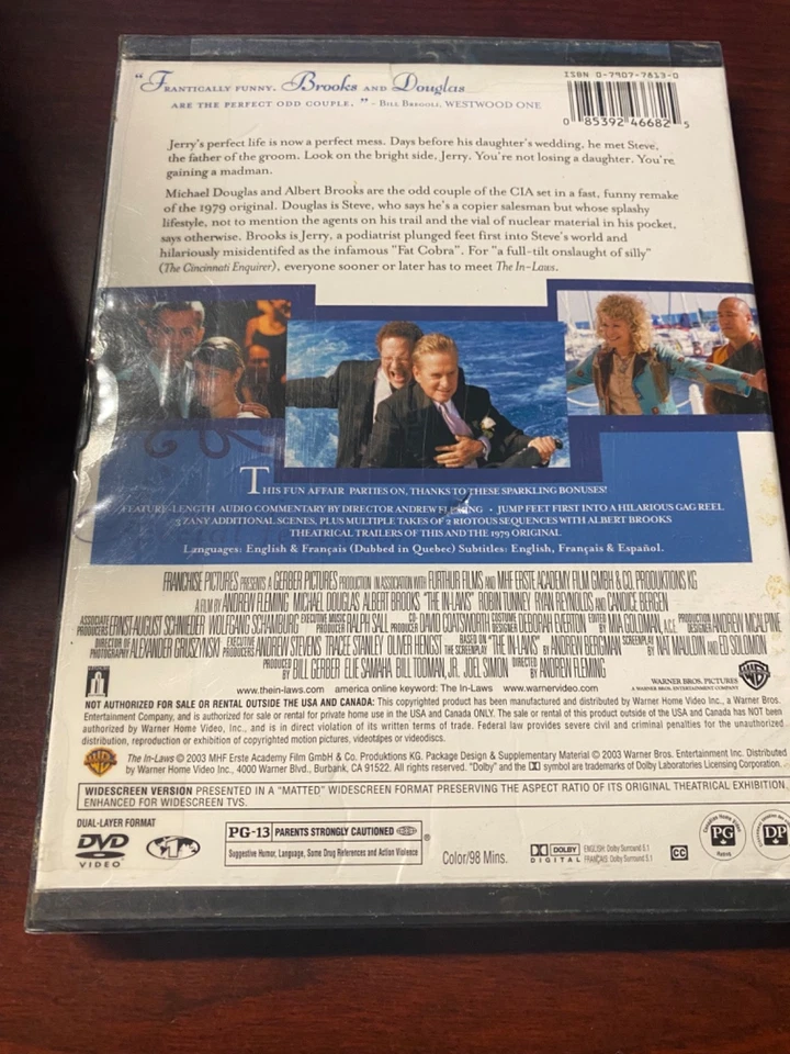 The In-Laws DVD Albert Brooks, Michael Douglas, Ryan Reynolds - NEW - SEALED - Image 2 of 2