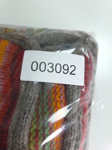Pachamama Seville Wrap One Size Bright Colourful Stripes Wool Hand Knitted Shawl - Picture 10 of 10