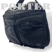 PORTER Tanker YOSHIDA Shoulder Bag 2-Layer Black L size Japan two-Layer F/S
