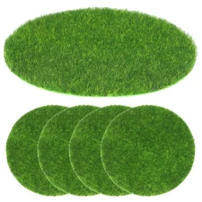  5 Pcs Fake Moss Grass Green for Planters Artificial Landscape Decorations