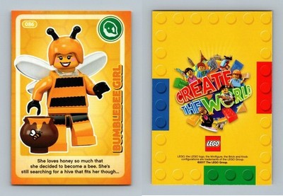 Bumblebee Girl #86 Lego Create The World 2017 Sainsburys Trading Card