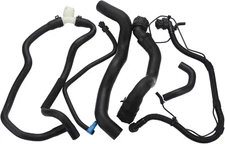6 Pcs Engine Radiator Coolant & Heater Hose Set With PCV Pipe & Inlet Black 