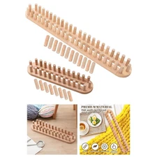 Wooden Knitting Loom DIY Throw Blankets Home Decor Beginners Yarn Crafts Easy to