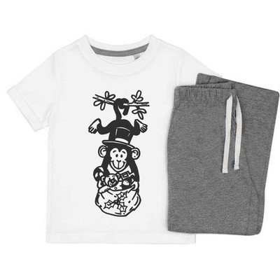 Kinder Nachtwäsche-/Pyjama-Set ''Hanging Xmas Monkey'' (KP036844)
