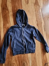 Petit Bateau Navy Blue Girls Hoodie Sweatshirt Full Zip 10