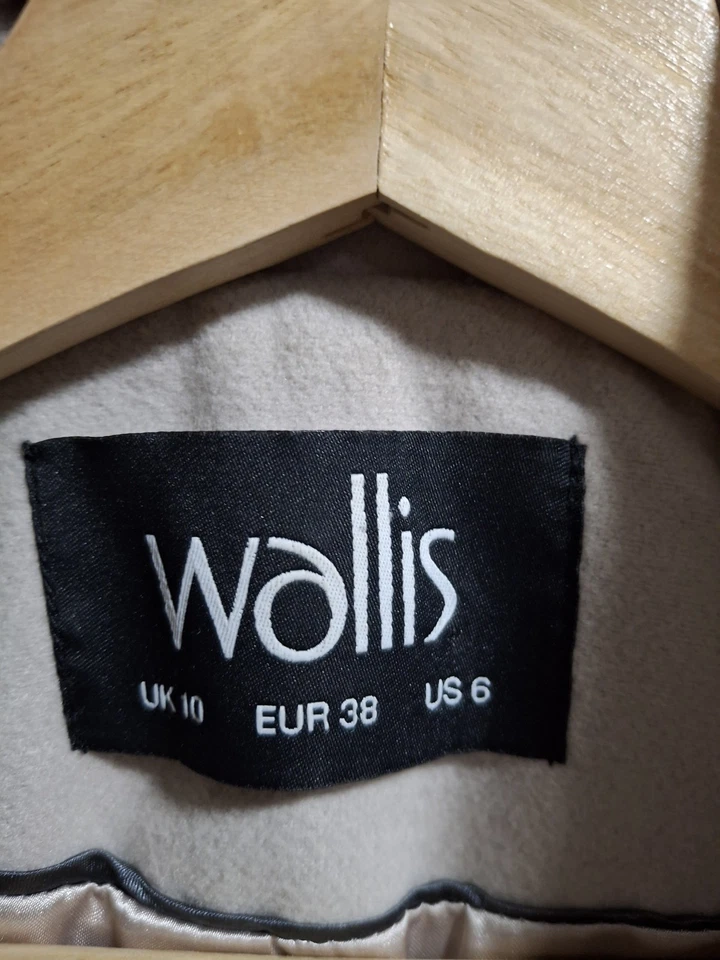 Wallis Women's Coat Longline Asymmetric Zip Up Closure Size 10 - Image 2 of 4