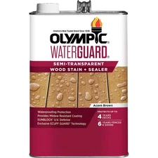Waterguard 1 Gal. Acorn Brown Semi-Transparent Wood Stain and Sealer