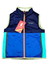 NWT COTOPAXI Kids XL Teca Calido Zip Vest Reversible Sleepover Green Blue Orange