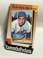 1990 Topps Turn Back The Clocks Sandy Koufax #665 Dodgers 
