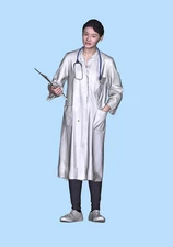 Resin 1/64 Diorama Modern Career Series Figure Toys Hospital Female Doctor 40