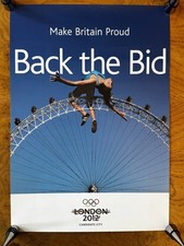 London 2012 Olympics ‘Back the Bid’  A3 Poster Women’s Athletics VGC
