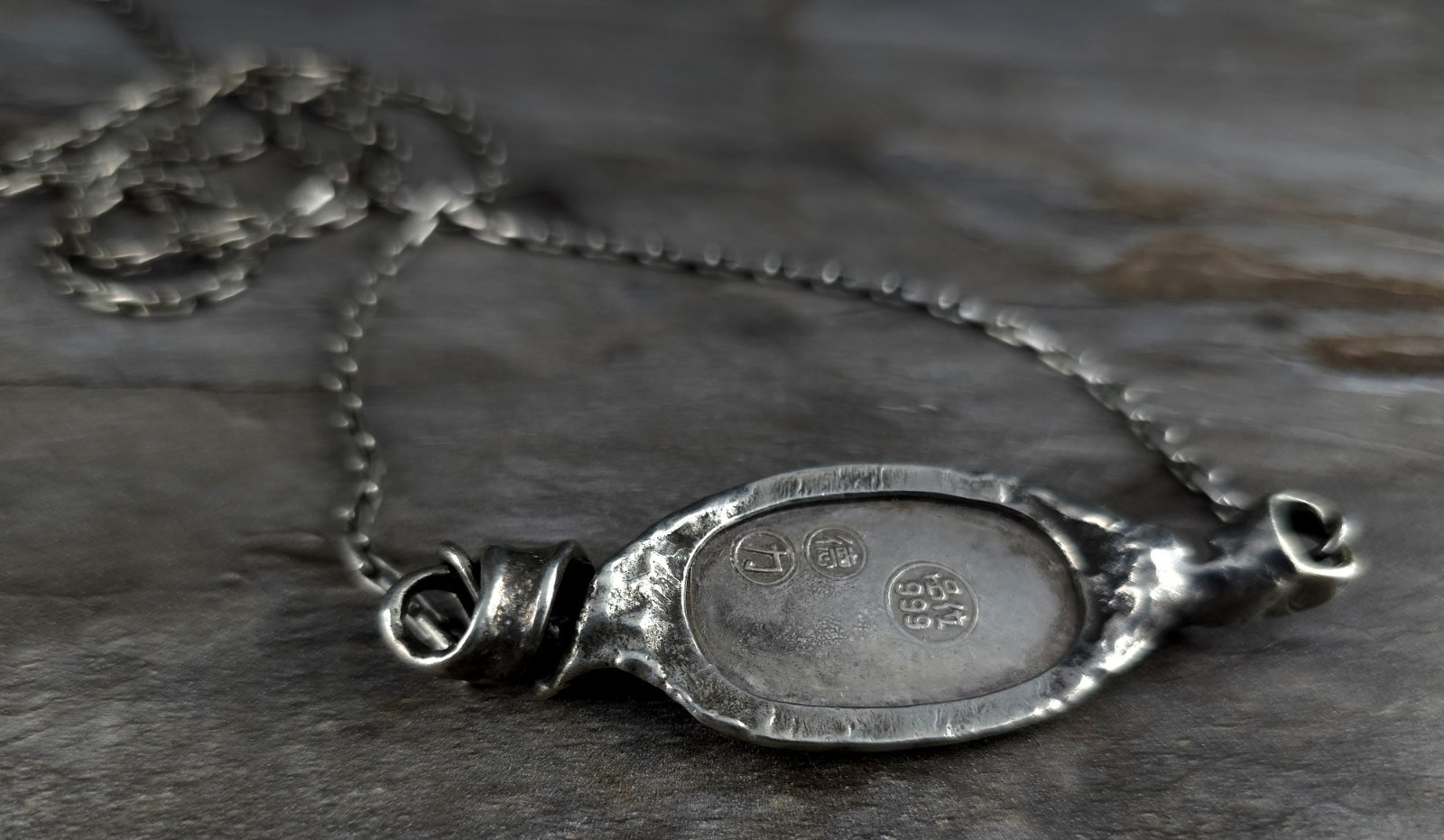 Silver 999 Solid Designer Monika OLY Modernist Ne… - image 1