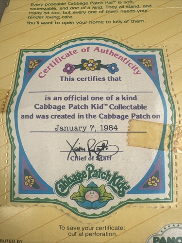 1984 Cabbage Patch Kids Poseable Figure Kristine Lynn con scatola - Foto 4 di 5