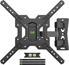 USX MOUNT UL Listed Full Motion TV Mount, Swivel Articulating Tilt Black 
