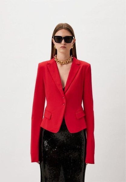 Women Patrizia Pepe Blazer Red Wool 34