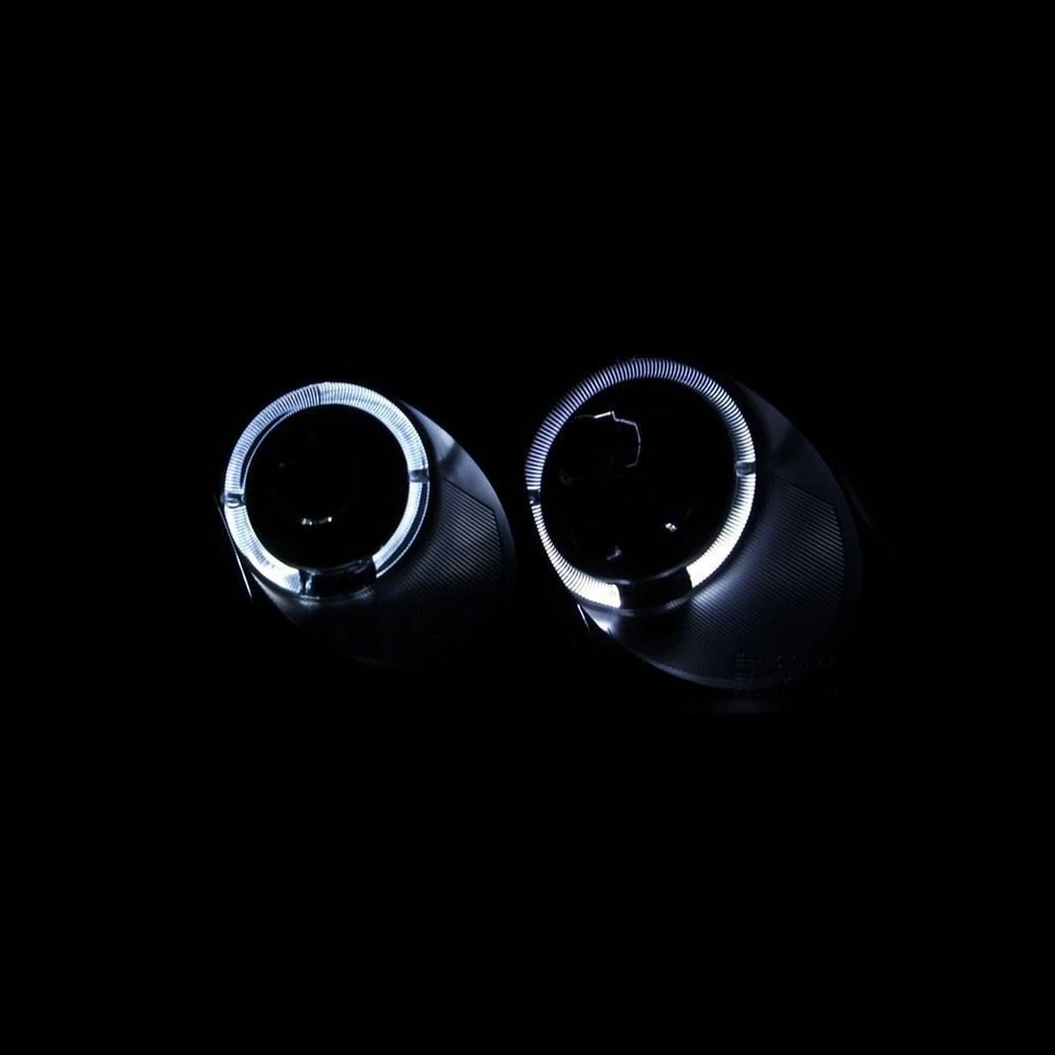 For Volkswagen Passat 01-05 Headlights Driver & Passenger Side Black LED Halo Foto 3 de 4