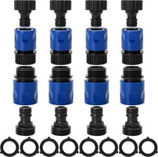 Garden Hose Quick Connect 3/4" Water Hose Fit Plastic Male Female Connector 4Set