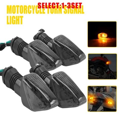 For Kawasaki KLE500 05-07 Motorcycle LED Turn Signal Blinker Light Smoked 4-12X