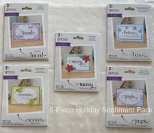 Holiday Sentiment Bundle – 5pc Christmas Stamps Crafters Companion