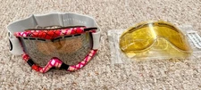 ELECTRIC EG-1 SNOW GOGGLE RED PLAID FRAME w/ MIRROR  & YELLOW LENSES LTD ED