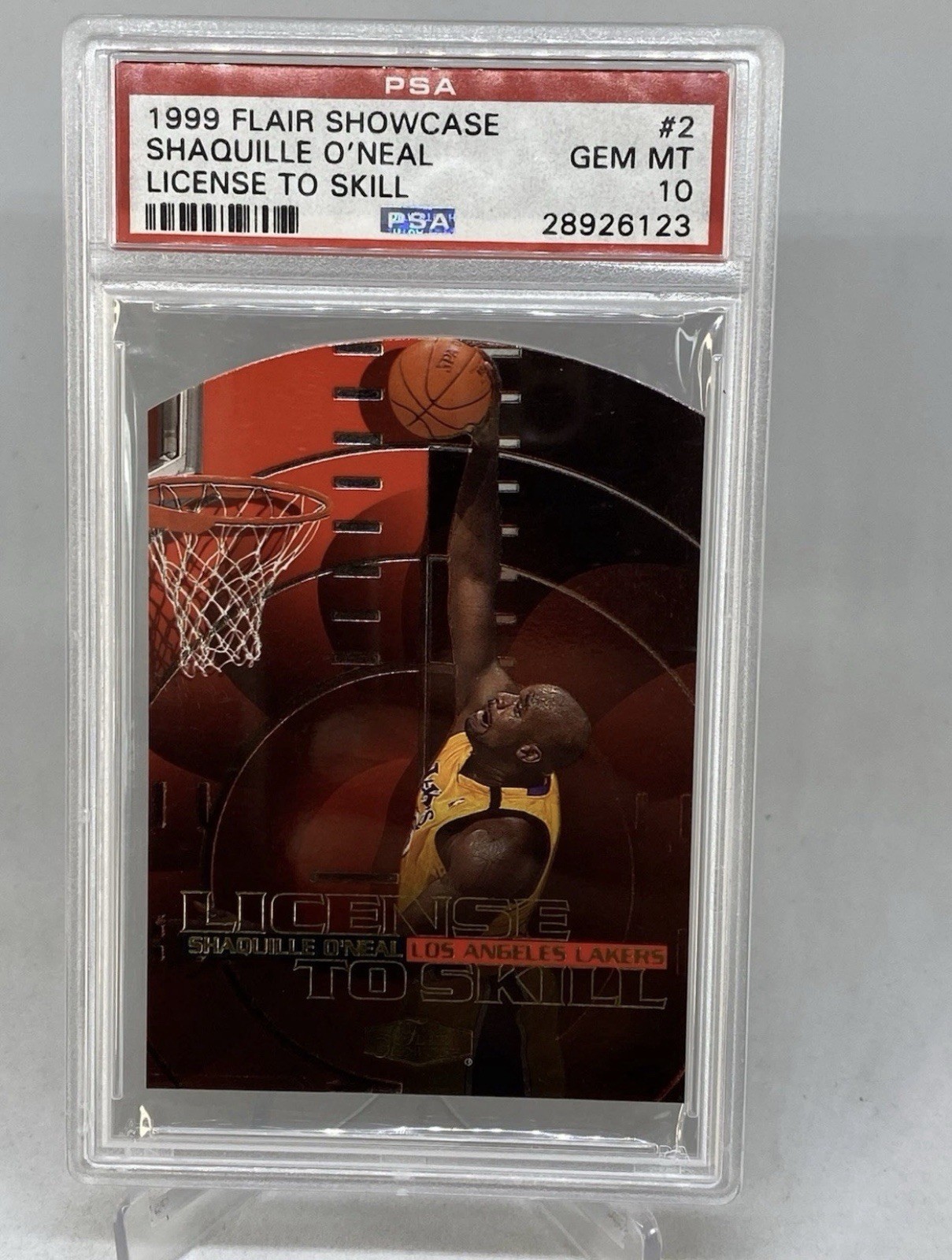 1999 SHOWCASE LICENSE TO SKILL SHAQUILLE O’NEAL PSA 10 GEM MT POP 24 COLLECTION view 2